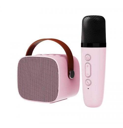  Newest Wireless Mini Karaoke Speaker and Microphone Portable Home BT Party Speaker Microphone Adult Kids Singing Gift